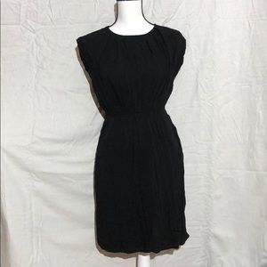 Old Navy lined cinch waist dress w/pockets black S